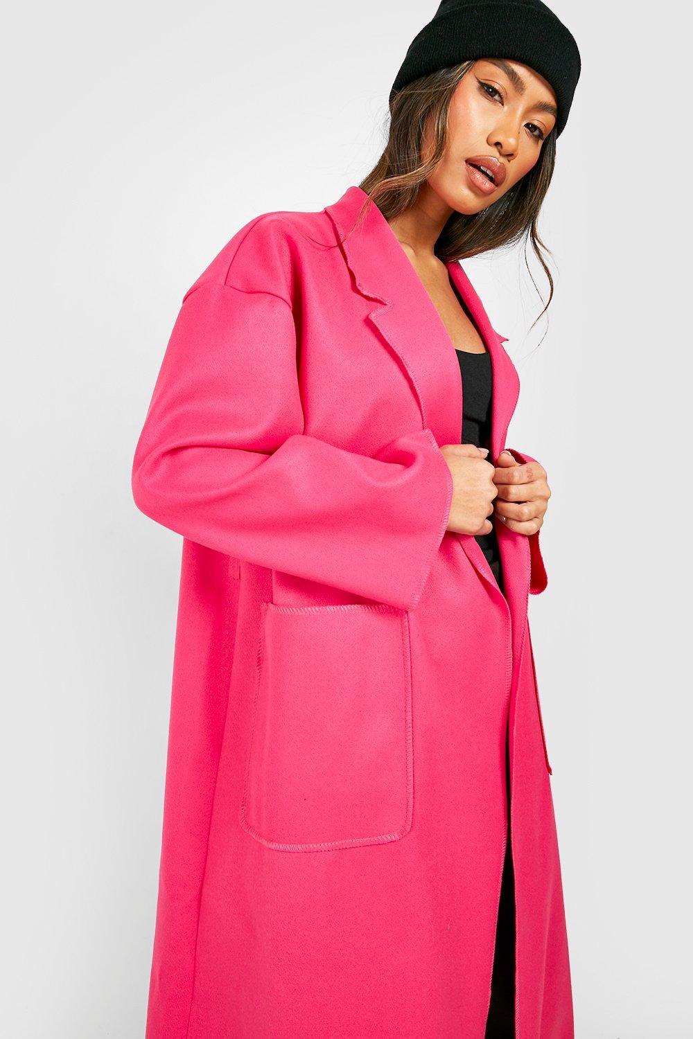 Shocking sale pink coat